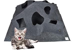 Cat Activity Play Mat Collapsible Pet Rug Training Scratching Grooming Bed Mat