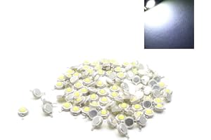 Xiaoyztan 100 Pcs LED Bead Chips DC 3.0-3.2V 280mA 1W Emitting Diodes LED Emitters Tiny LED Lamp Beads (White Light)