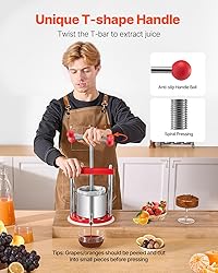 VEVOR 0.44 Gal/1.65L Fruit Wine Press, 2 Stainless