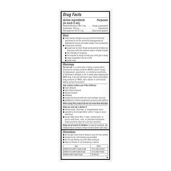 MUCINEX CHILDREN’S MULTI-SYMPTOM COLD MEDICINE, KIDS COUGH MEDICINE, MUCINEX KIDS MEDICINE/DECONGESTANT WITH DEXTROMETHORPHAN HBR, GUAIFENESIN, PHENYLEPHRINE HCL, VERY BERRY FLAVOR LIQUID, 4 FL OZ