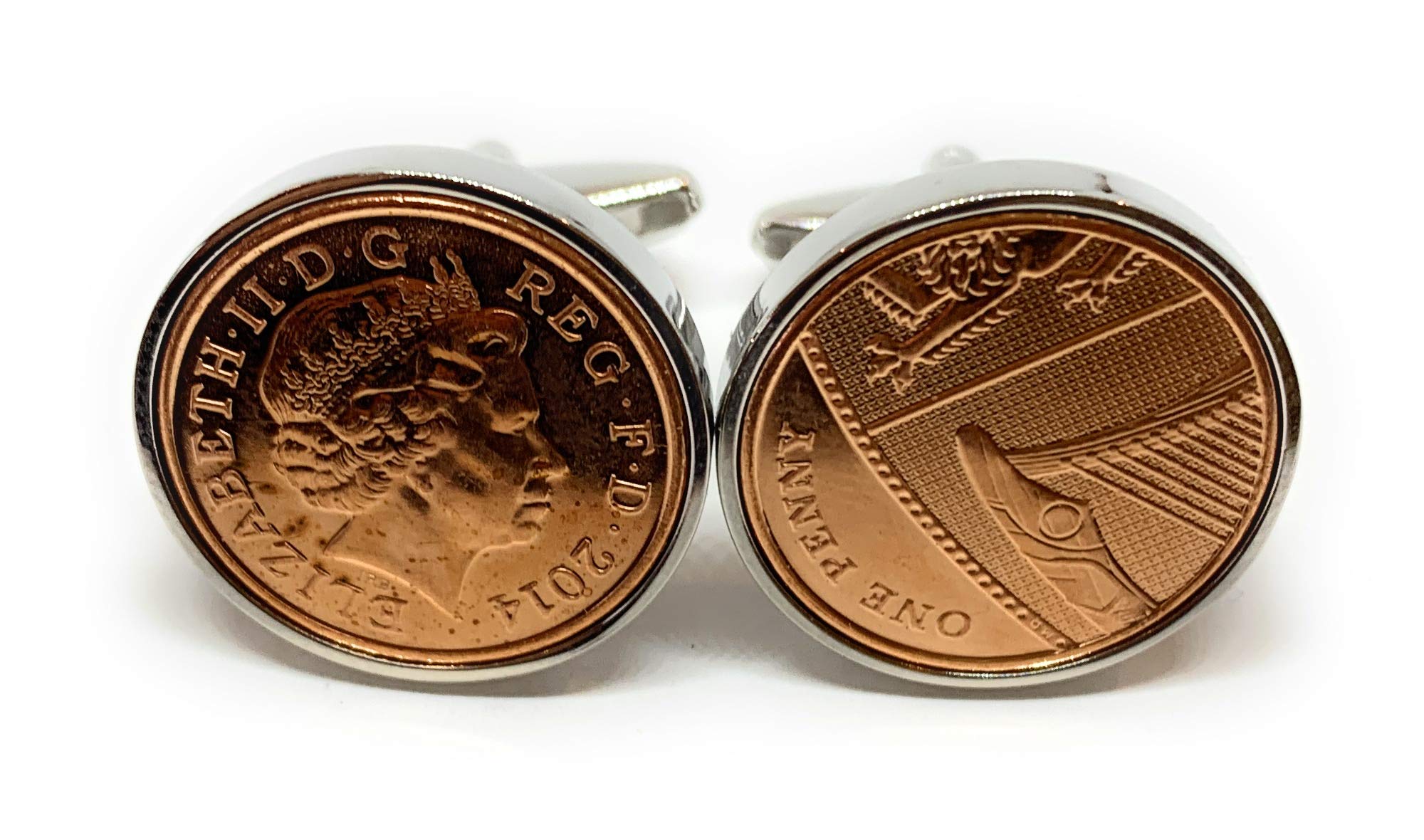 Premium HT 2014 12th Silk wedding Anniversary 12 year Silk birthday/Anniversary 2014 Coin cufflinks