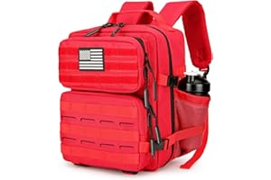 HongXingHai 9L Tactical Assault Backpack Gym Backpack Hiking Travel Backpack Camping Backpack（Red）