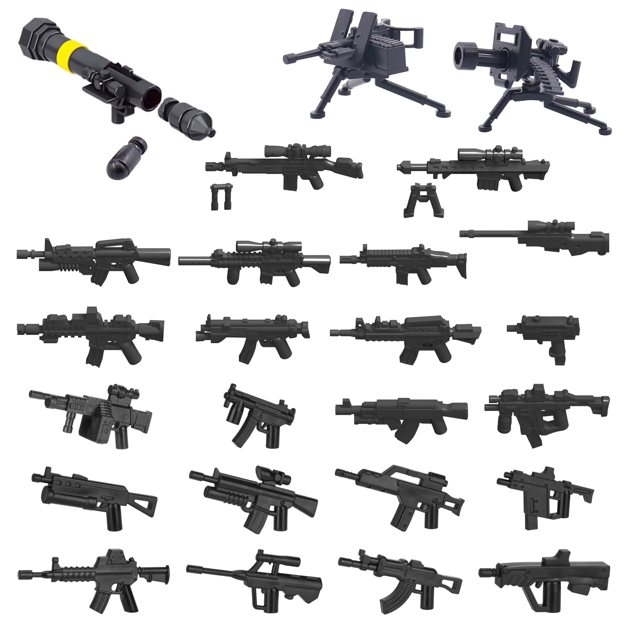 Photo 1 of HIMIRICH Weapons Pack Military Toy Set Building Blocks Model for Soldier Figures, Army Equipment Gear Kit Pieces and Parts Accessories Compatible with Major Brand