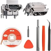 2-Pack HDMI Port Replacement for Xbox One S Console, HDMI Socket Interface Repair Kit for Xbox One S