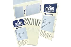 ANZON MORIES Dog Vaccination Record Cards 24 Packs with Storage Pocket for Micro Chips, Accessories, Large 8 x 10.5 Inch Puppy and Canine Vaccines Shot Memo for Doggy Medical Grooming Kennel Care