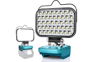 EWKET Cordless LED Work Light for Makita 14.4V/18V LXT Battery, Upgraded Flashlight Jobsite Light for Makita BL1850 with USB&PD18W Type C Charging Port for Garages,Repairing,Outdoor,Workshop,Emergency,Gift