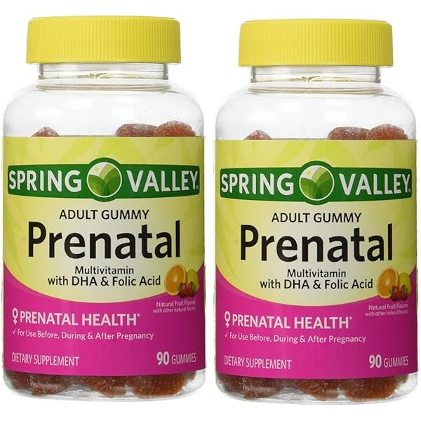 Amazon Com Prenatal Gummy Vitamins With Dha Folic Acid Choline Clinically Proven Absorption Of Folic Acid Good Source Of Choline For Baby S Development Mom S Nutritional Support 60 Count Health