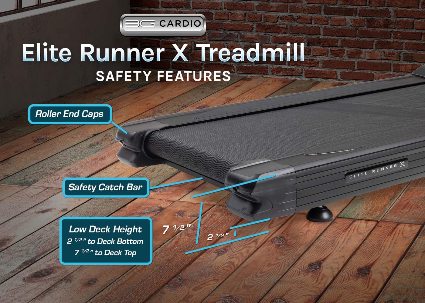 3G Cardio Elite Runner X Treadmill - Commercial Grade - FreeSync FTMS Bluetooth Connectivity - 4.0 HP - Large Ortho Flex Shock Suspension System Deck - Marathon Training - 400 lb Capacity