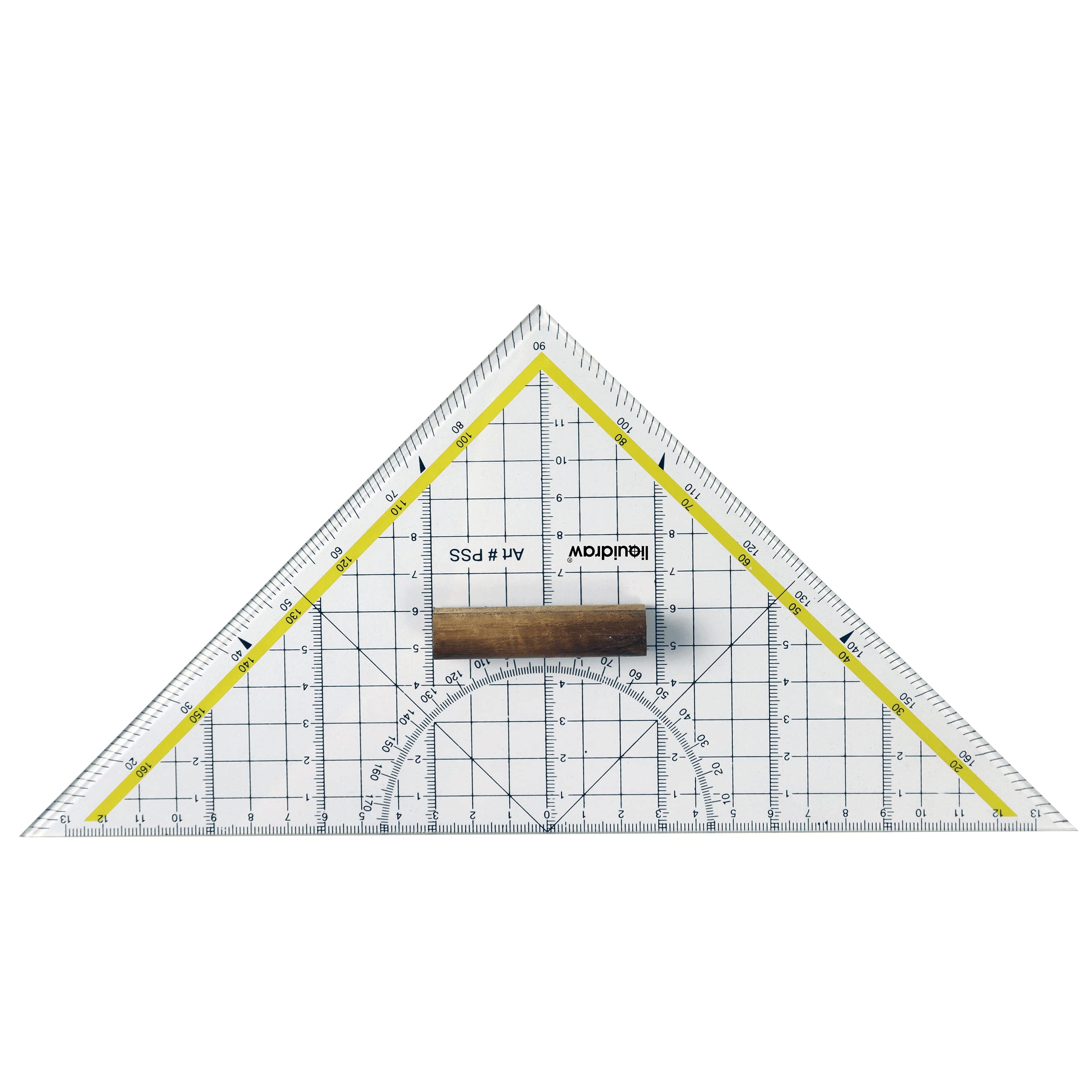 Liquidraw Set Square Ruler Triangle Ruler Triangular Protractor 25cm / 10" Navigation Nautical Marine