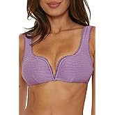 BECCA Women's Celeste V-Wire Bikini Top, Adjustable, Tie Back, Swimwear Separates
