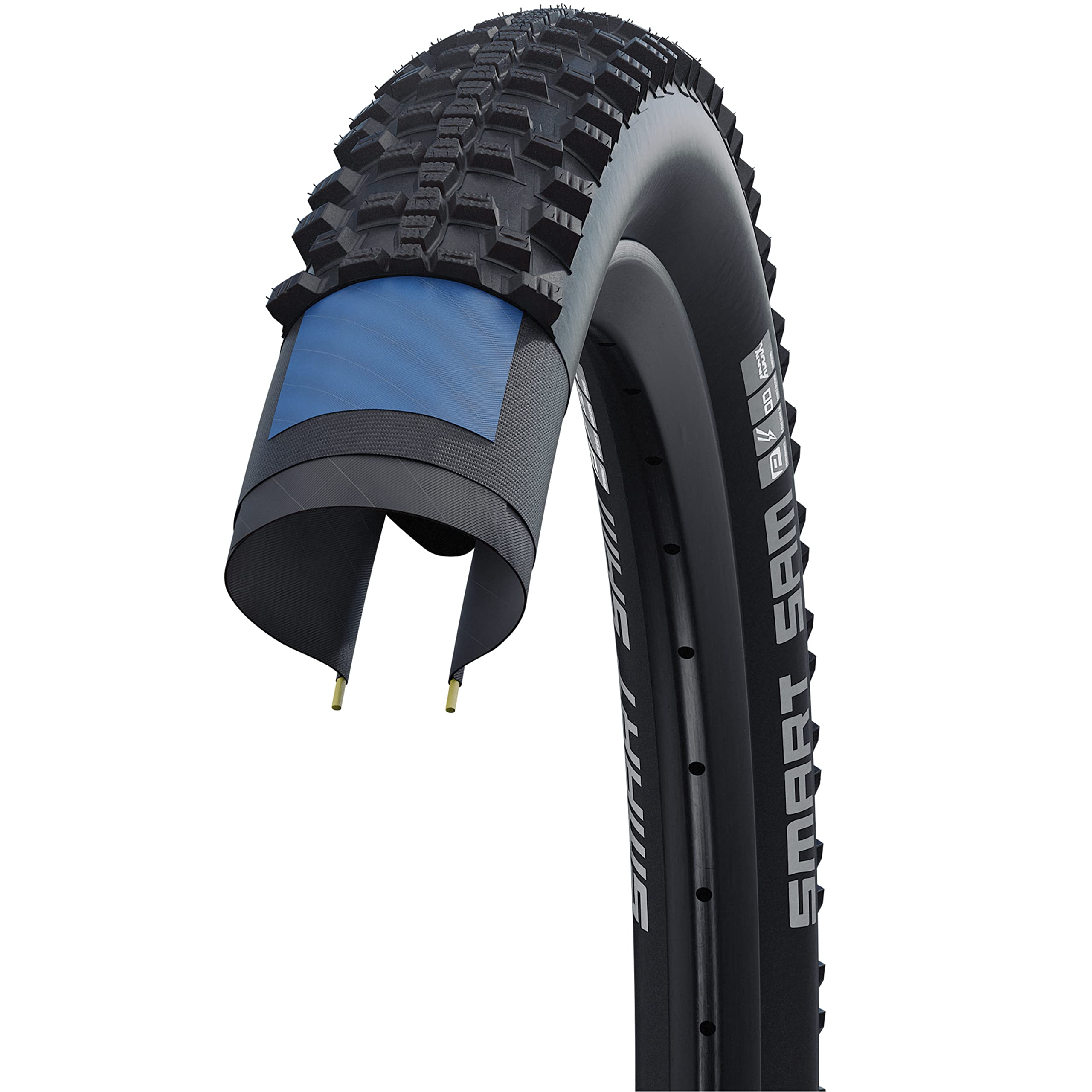Schwalbe Unisex's Smart SAM Perf, DD, RaceGuard, Folding Tyres, Black, 65-584, SCH8350