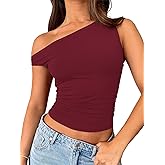 ForeFair Womens Off Shoulder Tops Sleeveless Going Out Crop Tank Tops Slim Fitted Shirts Summer Outfits Y2K Cute Tops