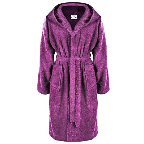 Gräfenstayn® Bademantel mit Kapuze aus 100% Baumwolle mit Öko-Tex Siegel in vielen Farben und Größen/super saugfähig für Dame