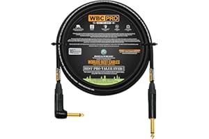 10 Foot - WBC-PRO-Guitar – 20 AWG - Low-Cap (18pF/ft) – Pro-Grade – Graphite-Based - Dual-Shielded Guitar, Bass, Instrument C