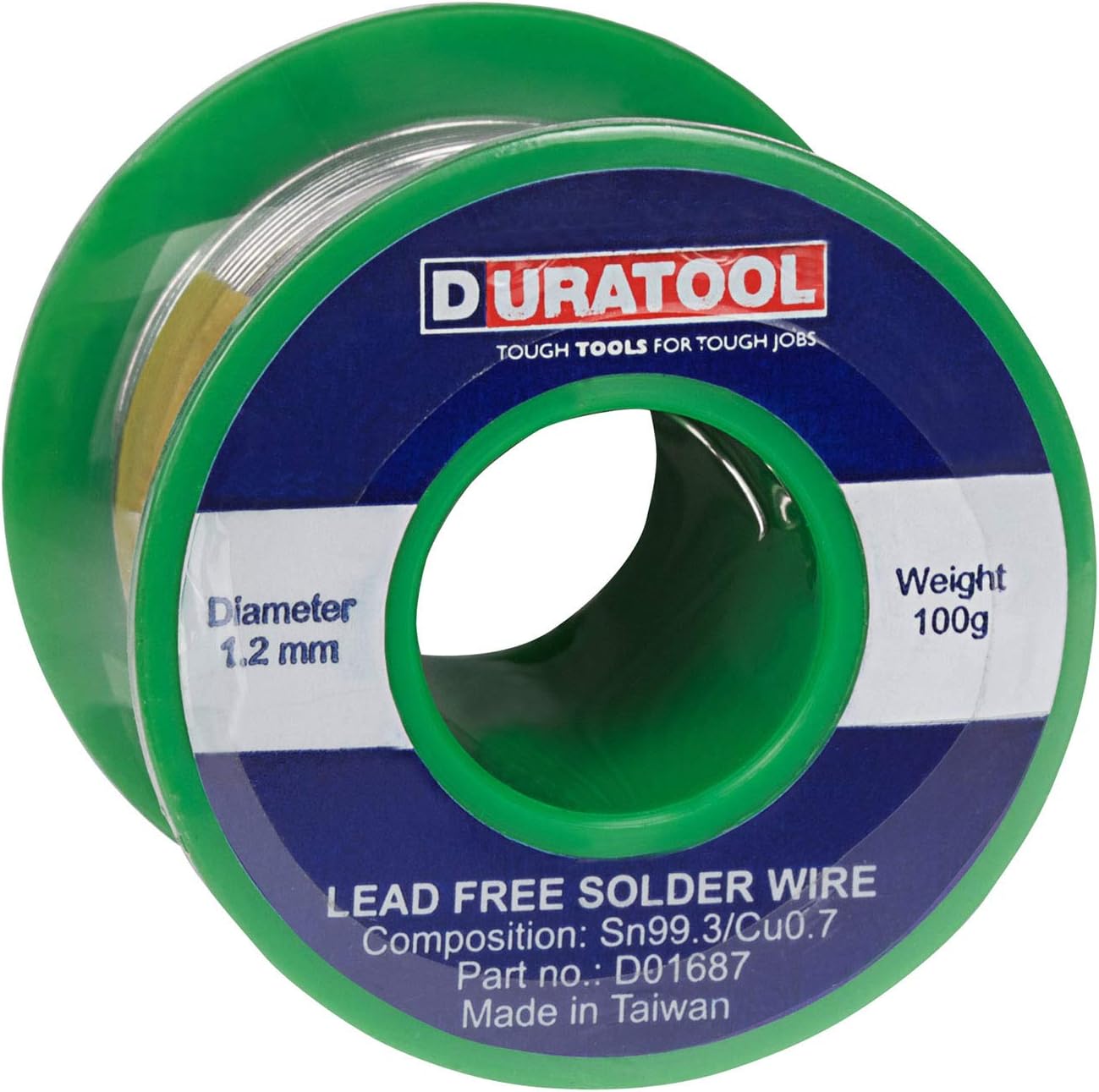 Duratool Lead Free Solder Wire 1.2mm 100g