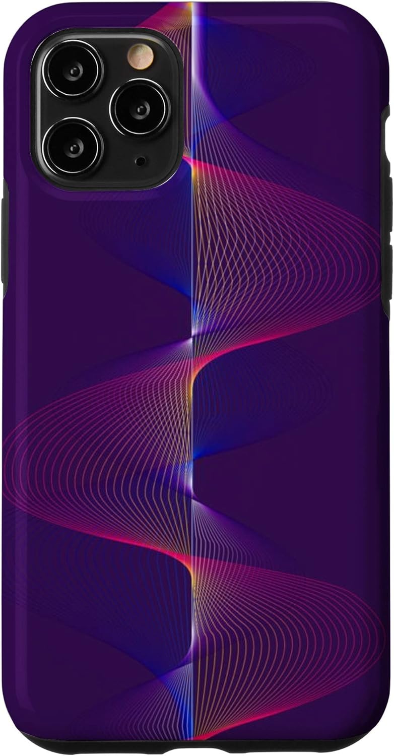 Amazon Com Iphone 11 Pro Sonography Sound Wave With Purple Background Harmonic Case