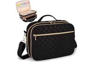 2 Layers Bible Cover for Women, Large Bible Case with Handles & Shoulder Strap, Carrying Bible Bag with Pocket