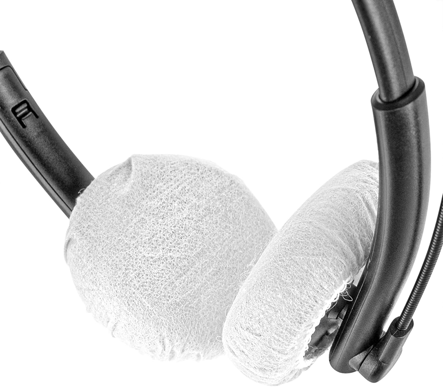 Geekria 100 works Disposable Headphones Ear Cover for Small Call Center Headset Earcup Stretchable Sanitary Ear Pads Cover - Image 5