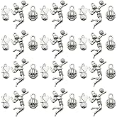 Youdiyla 60pcs Alloy Silver Volleyball Series Pendant Jewelry Making DIY Keychain Earrings Pendant Various Design Charms for Jewelry Making Bracelets Necklace (SN251)