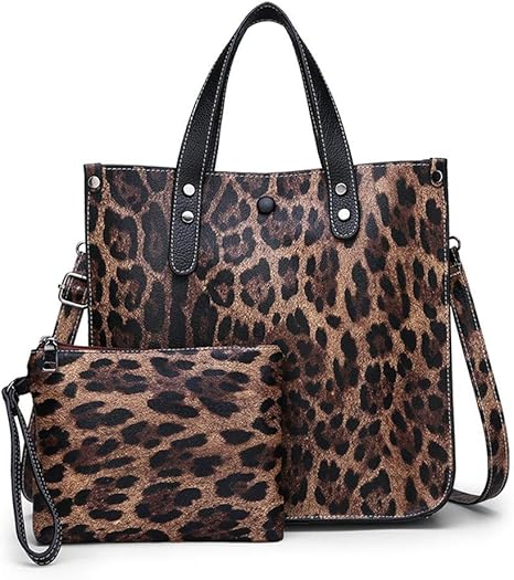large leopard print tote bag