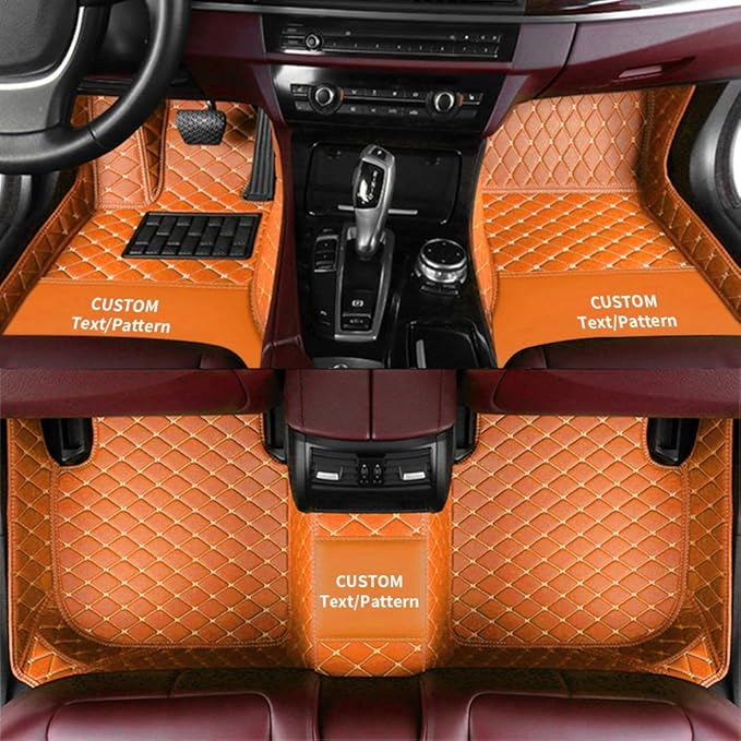 Amazon Com Custom Floor Mats For Smart Car Suv Van Truck Sedan Coupe Customizable Front And Rear Liners All Weather Protection Carpet Orange Automotive