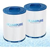 LumiPure PWW50P3 Hot Tub Filter Cartridge 2 Pack Replacement 6CH-940, FC-0359, 817-0050, 25252, PWW50 Fits Pleatco, Unicel, Waterway Spas-6" Diameter, 8-1/4" Length, NSF 50 Certified.