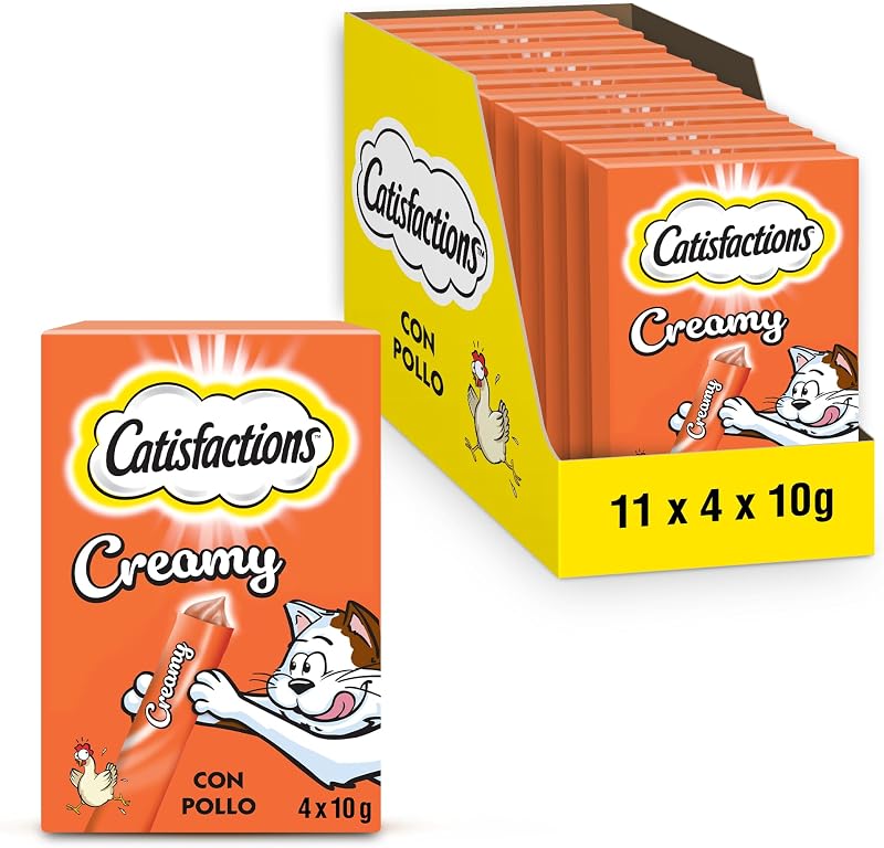Premios para Gatos Creamy Pollo 11 x 4 x 10g