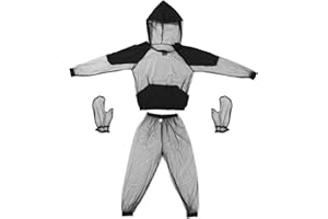 Lixada Adult Fishing Suit Whole Body Jacket Ultra-fine Mesh Hooded Suits for Outdoor Fishing Hiking Camping Gardening Hunting