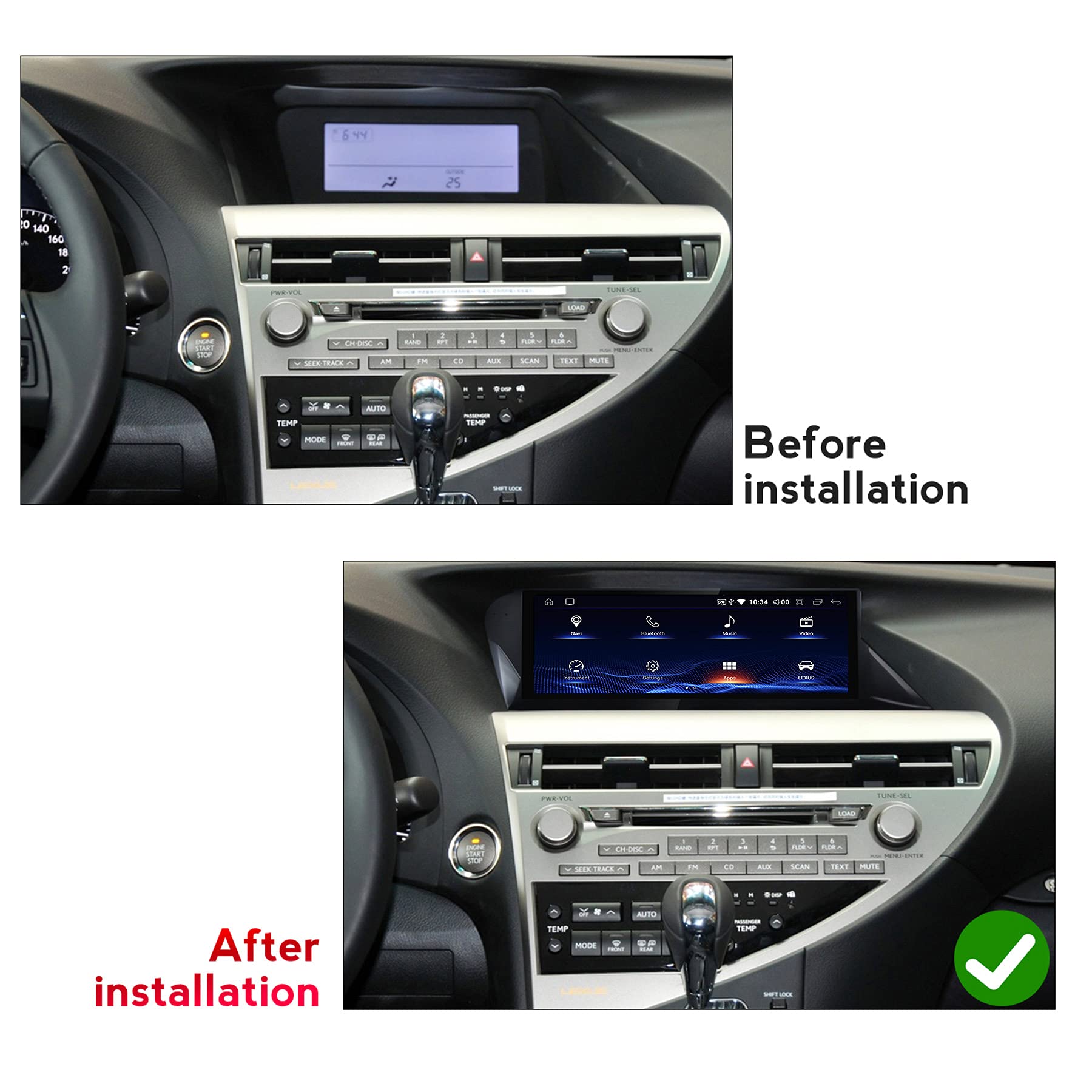 Mua MekedeTech Android 12 System 10.25 inch Touch Screen Radio Car ...