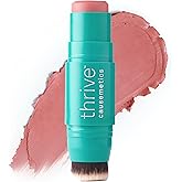 Thrive Causemetics Triple Threat Color Stick: Cream Blush Stick with Vitamin E, Evening Primrose Oil, Waterproof Smudge Proof Face Makeup Formula, Kaisa (Dusty Rose Matte)