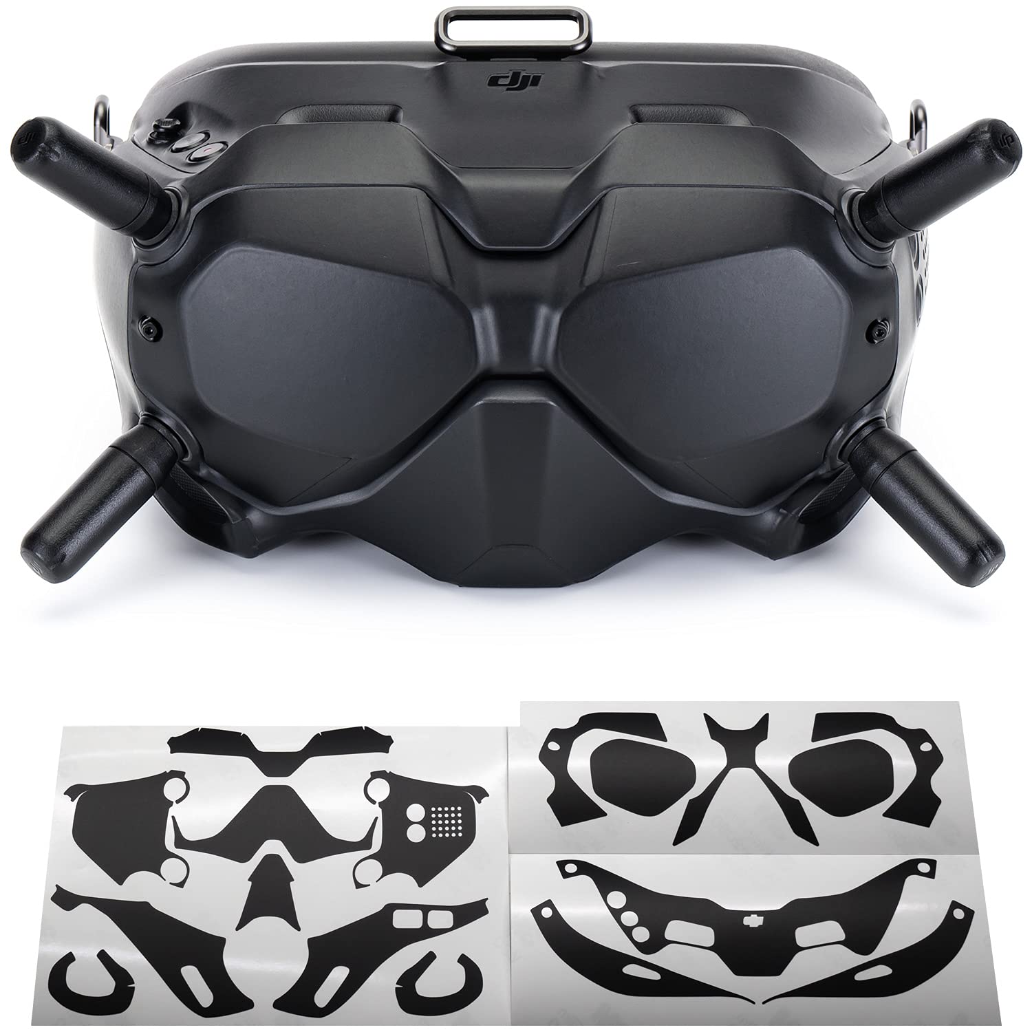 WRAPGRADE Skin Compatible with DJI FPV | Goggles V2 (STEALTH BLACK)