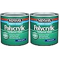 Minwax 222224444 Polycrylic Protective Finish Water Based, 1/2 Pint, Matte 2 Pack