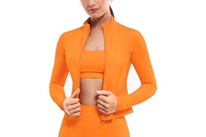 GENERIC BRXL Women's Workout Cropped UPF 50+ Jacket Lightweight Slim Fit Sun Protection Running Outdoor Long Sleeve Shirts