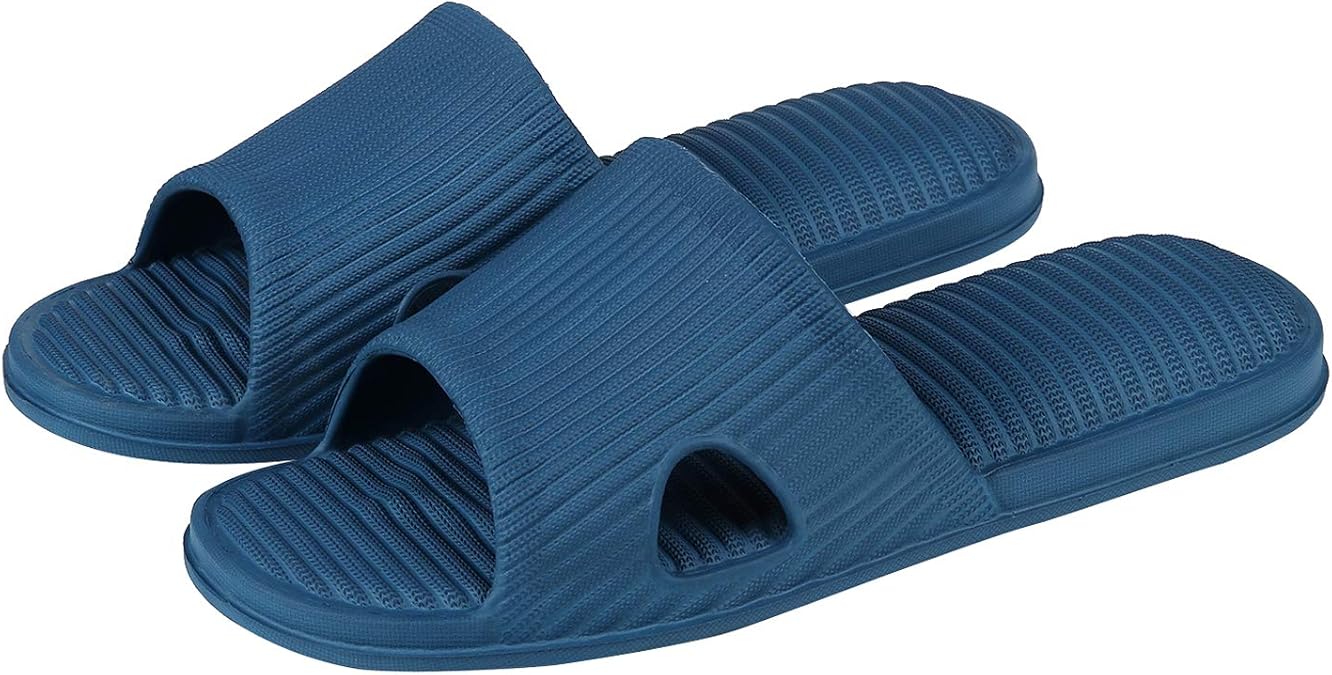 shevalues High Elastic Bath Slippers Raised Footbed Quick Dry Shower Sandal Ultra