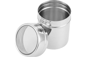 Stainless Steel Fine Mesh Powder Shaker with -Proof Cover for Kitchen Baking Cooking Coffee Chocolate Sifter Ideal Flour Powd