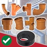 Spares2go Gutter Down Pipe Reducer 68mm to 110mm UPVC Connector view 4