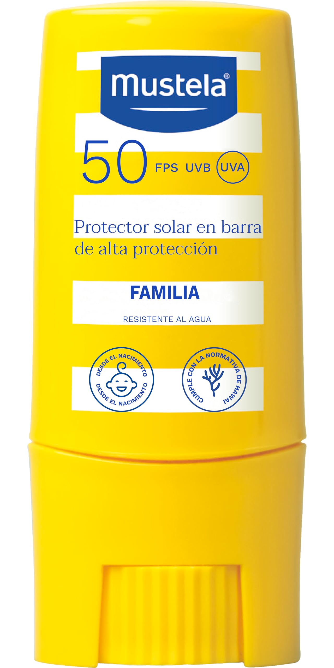 Mustela - High Protection Sun Stick Spf 50 - Safe For The Entire Family From Birth On - Sunblock With Avocado Oil and Vitamin E - Body and Face Spf Against UVA and UVB Rays - Fragance-Free 9ML
