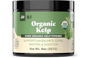 COMPLETE NATURAL PRODUCTS Organic Kelp Powder Supplement - Bulk Raw, Dry, Pure Sea Kelp Seaweed Powder 8oz 75 Serving Thyroid, Iodine, & Digestion