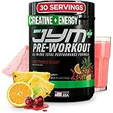 JYM Supplement Science Pre JYM Plus Fruit Punch Pre-Workout Powder, Amino Nitrates, Creatine, Betaine, Nootropics, BCAA’s, for Men & Women, 30 Servings
