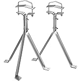 12'' Adjustable Antenna Mast Wall Mount Bracket, 2 Pcs Antenna Stand Off Bracket, Heavy Duty TV Antenna Mounting Brackets, Antenna Wall Mount 12 Inch, Wall Mount Mast Clam|Tripod Bracket & Y-Brackets