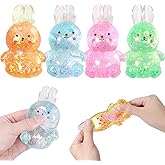 Easter Basket Stuffers,Easter Basket Essentials,4pcs Big Squishy Easter Bunny Stress Balls for Adults,kids,Easter Toys Stress