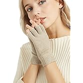 Novawo Wool Blend Fingerless Gloves Warm Arm Warmers Unisex Typing Gloves