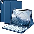 Harvopu Compatible with iPad Air 11-inch/Air 5th 4th Generation Case with Keyboard - Backlit Detachable, Folio Cover with Pencil Holder for iPad Air 11 Inch M3/M2, Air 5/ Air 4 (Abyss Blue)