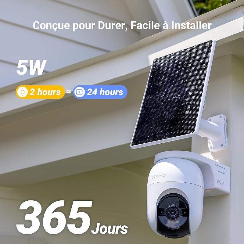 3K+(6MP) Camera Surveillance WiFi Exterieure sans Fil CB8 Lite Kit