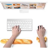 Soft Toast Bread Baguette Shape Anti-Skid Keyboard Wrist Rest Support &amp; Mouse Wrist Support for Office,Computer,Laptop&amp; Mac