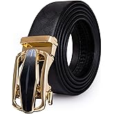 Barry.Wang Mens Belts Leather Ratchet Automatic Buckle Slide Click 1 3/8" Designer Dress Fashion Classic Casual Work Business