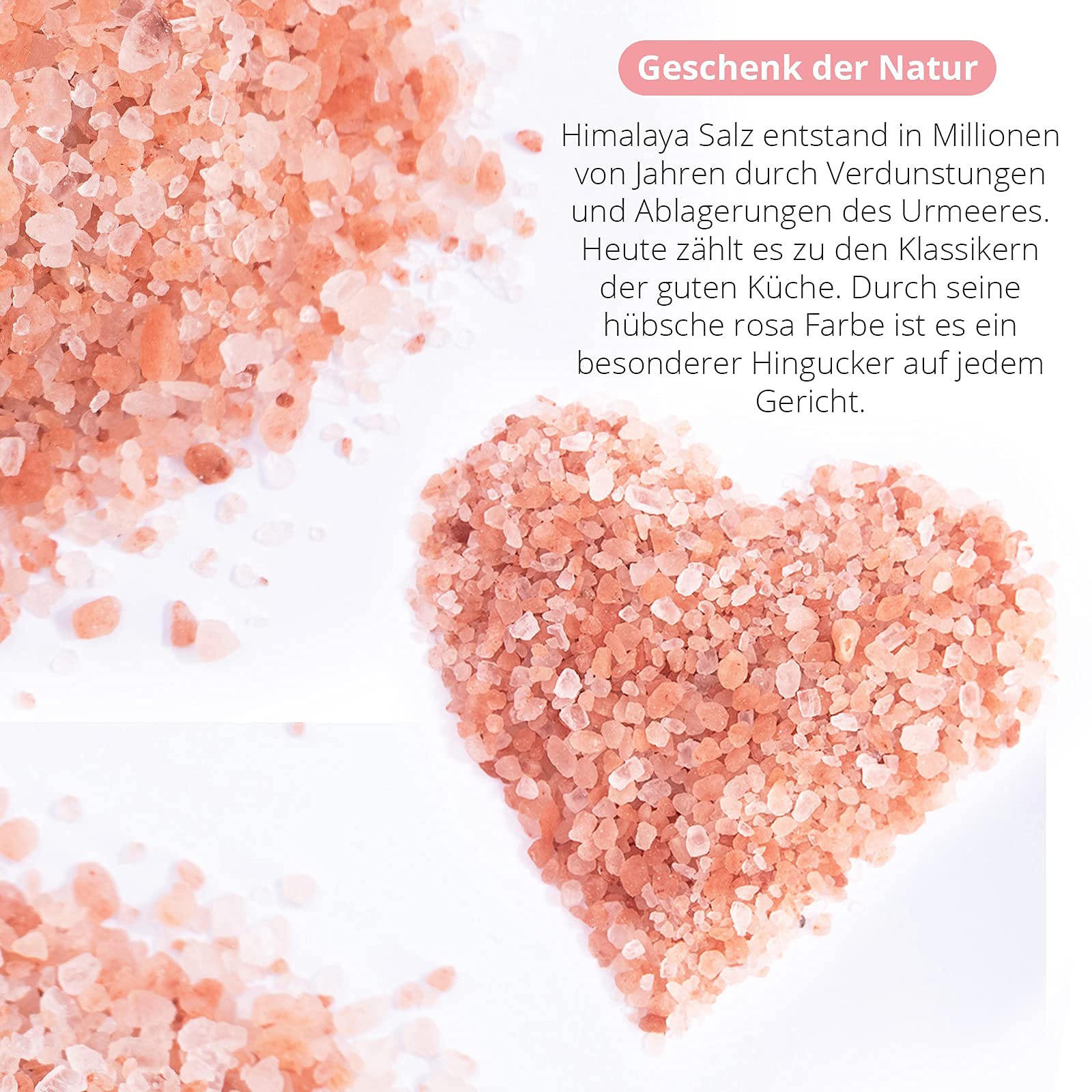 MeerBach & Rose Himalaya Salz, rosa Kristallsalz, 1kg grobe Körnung für die Salzmühle, Pink Salt, Badesalz, original aus Punjab Pakistan 7
