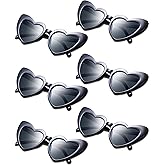 Frienda 6 Pairs Heart Shaped Sunglasses Cat Eye Shaped Sunglass for Women Bridesmaid Wedding Bachelorette Party Favor