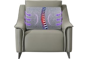 MINUPWELL Extra Large Lumbar Support Pillow for Recliner,20"x14"x5.5" Back Support Cushions with Back Strap, 100% Foam High Supportive, Durable, Soft