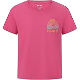Roxy Girls Short Sleeve Boyfriend Fit Logo Tee, Crew Neck Graphic T-Shirt, Soft & Comfortable